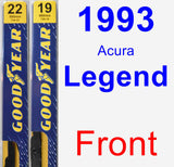 Front Wiper Blade Pack for 1993 Acura Legend - Premium