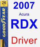 Driver Wiper Blade for 2007 Acura RDX - Premium