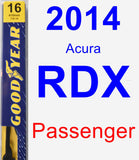 Passenger Wiper Blade for 2014 Acura RDX - Premium