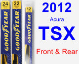 Front & Rear Wiper Blade Pack for 2012 Acura TSX - Premium