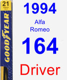 Driver Wiper Blade for 1994 Alfa Romeo 164 - Premium
