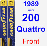 Front Wiper Blade Pack for 1989 Audi 200 Quattro - Premium