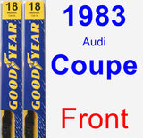 Front Wiper Blade Pack for 1983 Audi Coupe - Premium