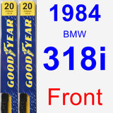 Front Wiper Blade Pack for 1984 BMW 318i - Premium