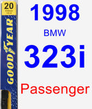 Passenger Wiper Blade for 1998 BMW 323i - Premium