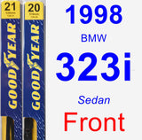 Front Wiper Blade Pack for 1998 BMW 323i - Premium