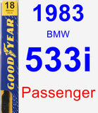 Passenger Wiper Blade for 1983 BMW 533i - Premium