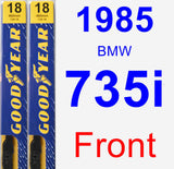 Front Wiper Blade Pack for 1985 BMW 735i - Premium