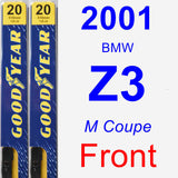 Front Wiper Blade Pack for 2001 BMW Z3 - Premium