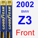 Front Wiper Blade Pack for 2002 BMW Z3 - Premium