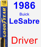 Driver Wiper Blade for 1986 Buick LeSabre - Premium