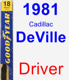 Driver Wiper Blade for 1981 Cadillac DeVille - Premium