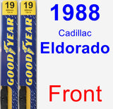 Front Wiper Blade Pack for 1988 Cadillac Eldorado - Premium