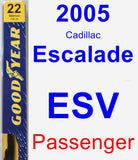 Passenger Wiper Blade for 2005 Cadillac Escalade ESV - Premium