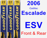 Front & Rear Wiper Blade Pack for 2006 Cadillac Escalade ESV - Premium