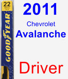 Driver Wiper Blade for 2011 Chevrolet Avalanche - Premium