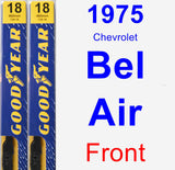 Front Wiper Blade Pack for 1975 Chevrolet Bel Air - Premium