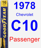 Passenger Wiper Blade for 1978 Chevrolet C10 - Premium