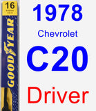 Driver Wiper Blade for 1978 Chevrolet C20 - Premium