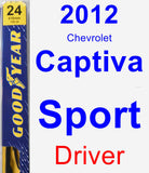 Driver Wiper Blade for 2012 Chevrolet Captiva Sport - Premium