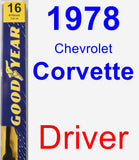 Driver Wiper Blade for 1978 Chevrolet Corvette - Premium