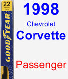 Passenger Wiper Blade for 1998 Chevrolet Corvette - Premium