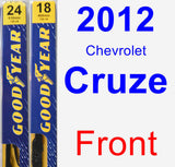 Front Wiper Blade Pack for 2012 Chevrolet Cruze - Premium