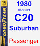 Passenger Wiper Blade for 1980 Chevrolet C20 Suburban - Premium