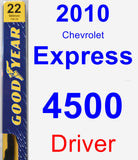 Driver Wiper Blade for 2010 Chevrolet Express 4500 - Premium