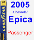 Passenger Wiper Blade for 2005 Chevrolet Epica - Premium