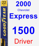 Driver Wiper Blade for 2000 Chevrolet Express 1500 - Premium