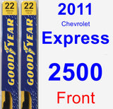 Front Wiper Blade Pack for 2011 Chevrolet Express 2500 - Premium