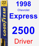 Driver Wiper Blade for 1998 Chevrolet Express 2500 - Premium