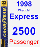 Passenger Wiper Blade for 1998 Chevrolet Express 2500 - Premium