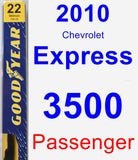 Passenger Wiper Blade for 2010 Chevrolet Express 3500 - Premium