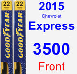 Front Wiper Blade Pack for 2015 Chevrolet Express 3500 - Premium