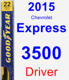 Driver Wiper Blade for 2015 Chevrolet Express 3500 - Premium