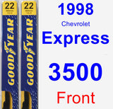 Front Wiper Blade Pack for 1998 Chevrolet Express 3500 - Premium