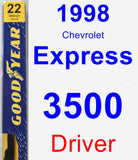 Driver Wiper Blade for 1998 Chevrolet Express 3500 - Premium