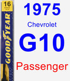 Passenger Wiper Blade for 1975 Chevrolet G10 - Premium