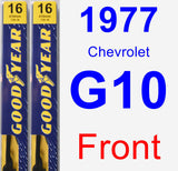 Front Wiper Blade Pack for 1977 Chevrolet G10 - Premium