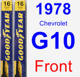 Front Wiper Blade Pack for 1978 Chevrolet G10 - Premium