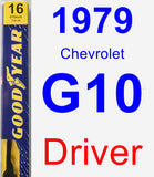 Driver Wiper Blade for 1979 Chevrolet G10 - Premium