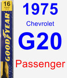 Passenger Wiper Blade for 1975 Chevrolet G20 - Premium