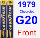 Front Wiper Blade Pack for 1979 Chevrolet G20 - Premium