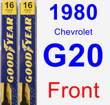 Front Wiper Blade Pack for 1980 Chevrolet G20 - Premium