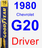 Driver Wiper Blade for 1980 Chevrolet G20 - Premium