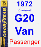 Passenger Wiper Blade for 1972 Chevrolet G20 Van - Premium