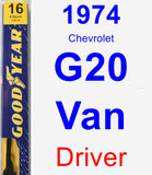 Driver Wiper Blade for 1974 Chevrolet G20 Van - Premium