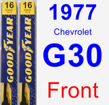 Front Wiper Blade Pack for 1977 Chevrolet G30 - Premium